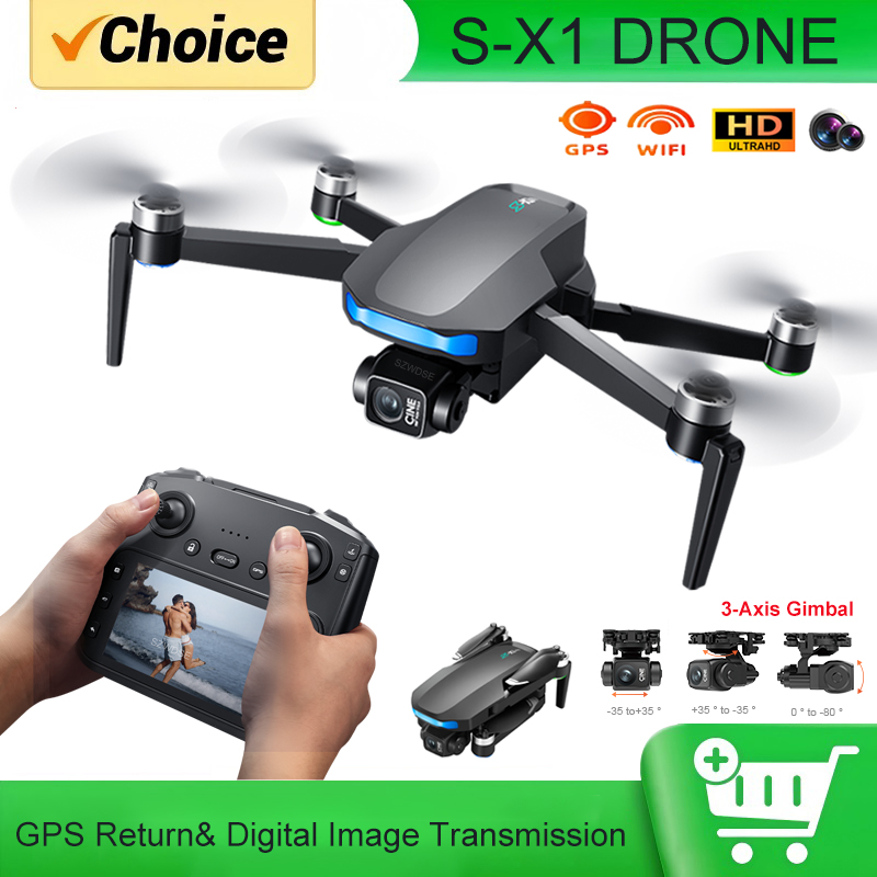 Drone X1 Rc - S-X1 MAX GPS Drone with 3-Axis
