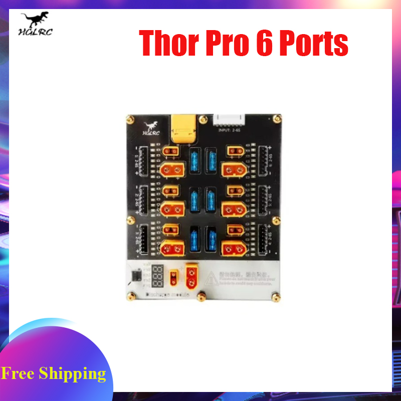 Lipo Parallel Charging Board - HGLRC Thor Pro 6 Ports Battery