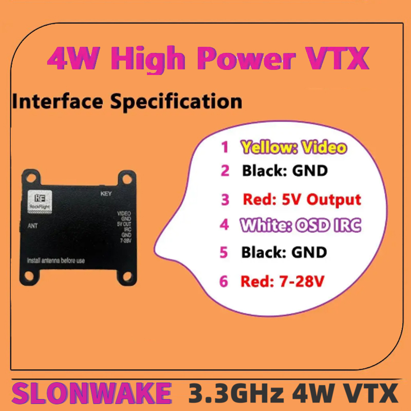 SLONWAKE FPV 3.3G 16CH 4000mW  - đánh giá và giá Drone Rc1