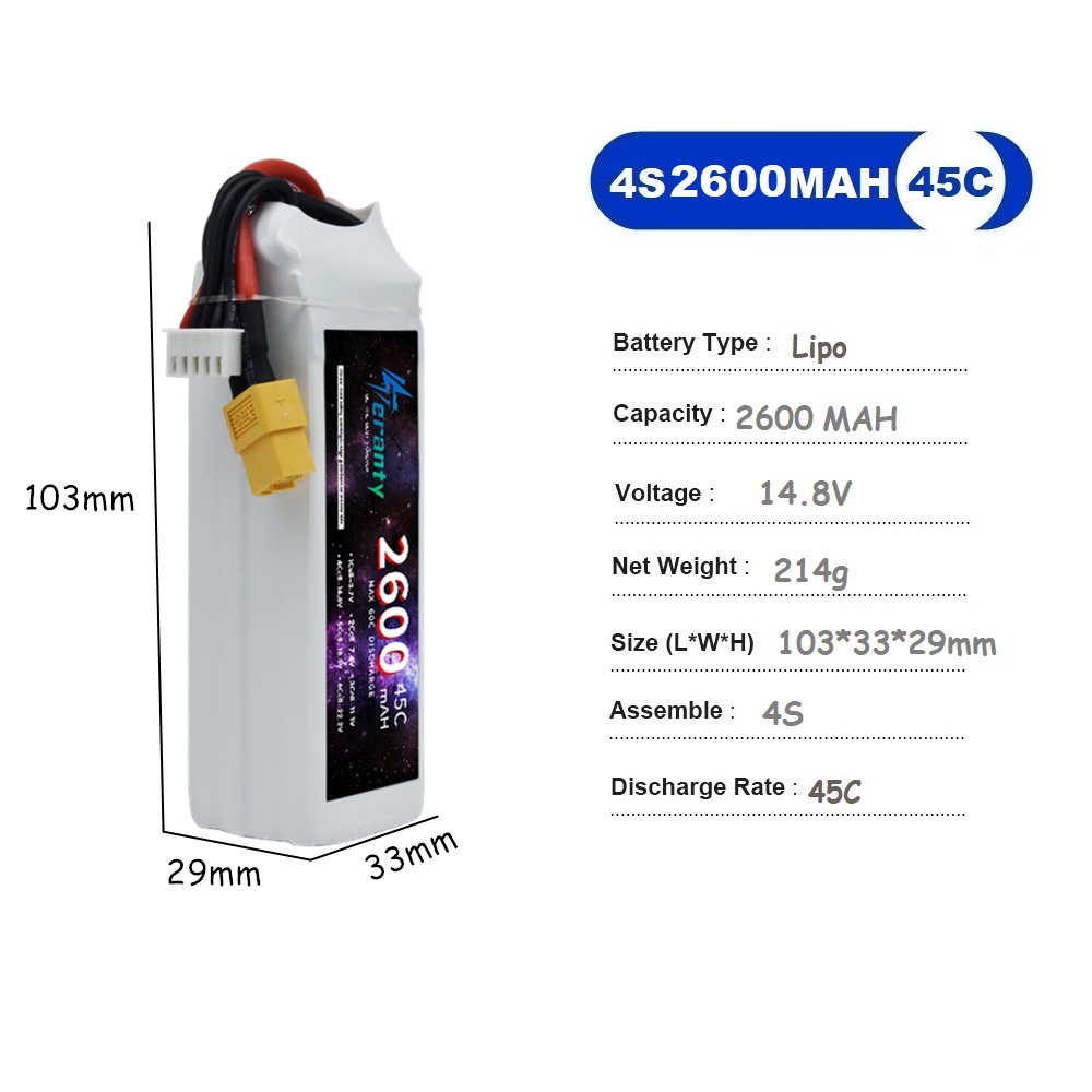 4S LiPo Battery 14.8V 1500mah  - đánh giá và giá Drone Carrera Rc