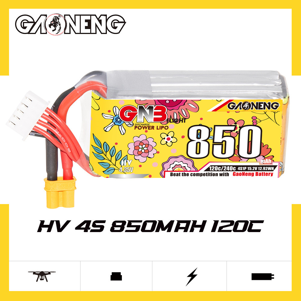 Upgraded GNB 4S 15.2V 850mAh L - đánh giá và giá Drone Carrera Rc