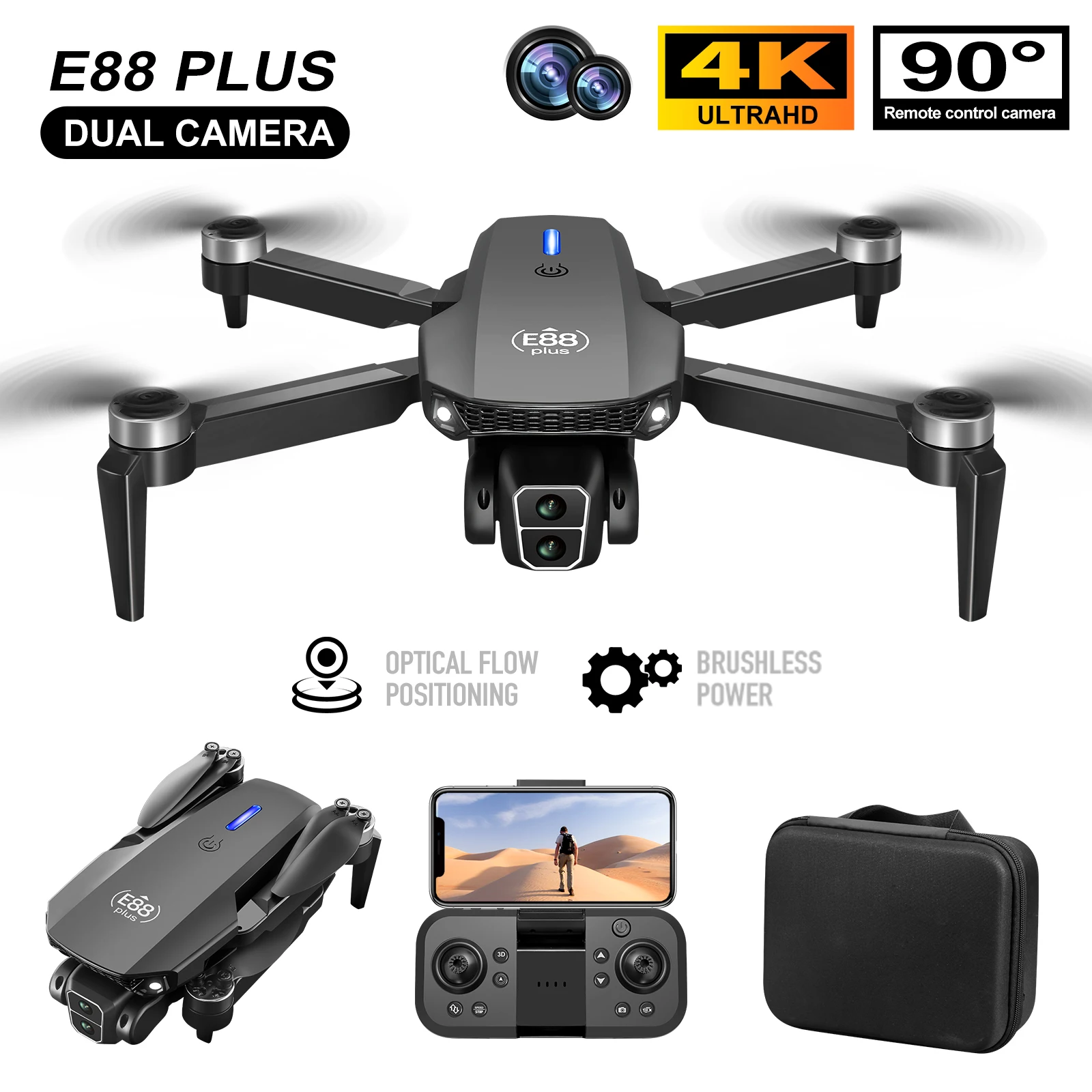 New E88 Plus Quadcopter Drone: - đánh giá và giá Rc Drone E88