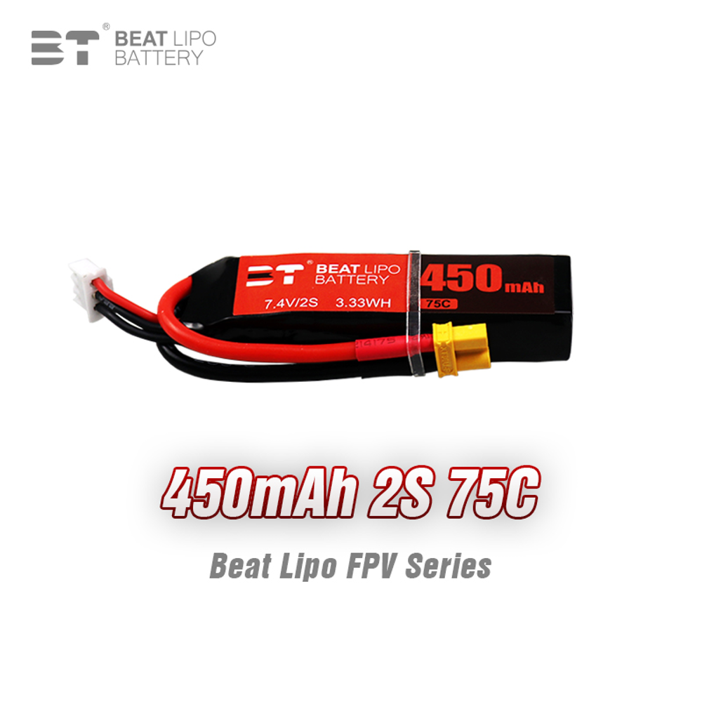 BEAT 2S 7.4V 450mAh 75C LiPo B - đánh giá và giá Drone Carrera Rc