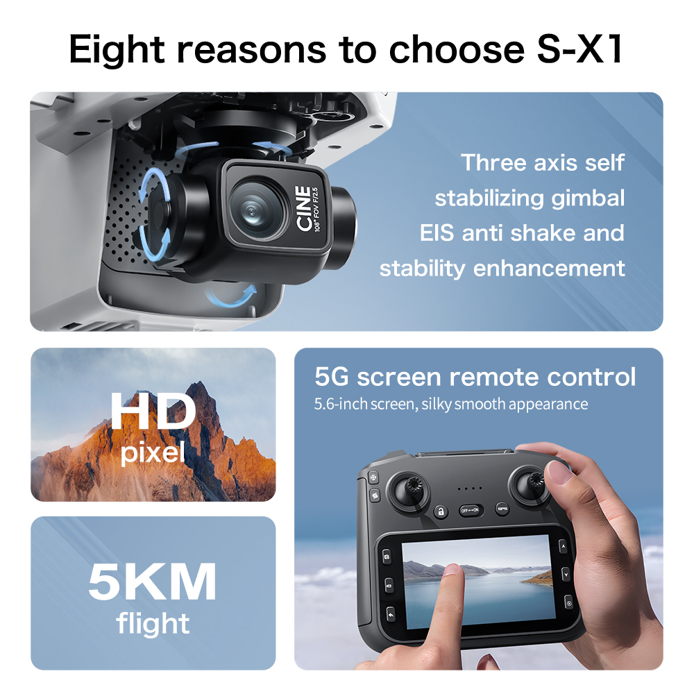 S-X1 MAX GPS Drone with 3-Axis - đánh giá và giá Drone X1 Rc