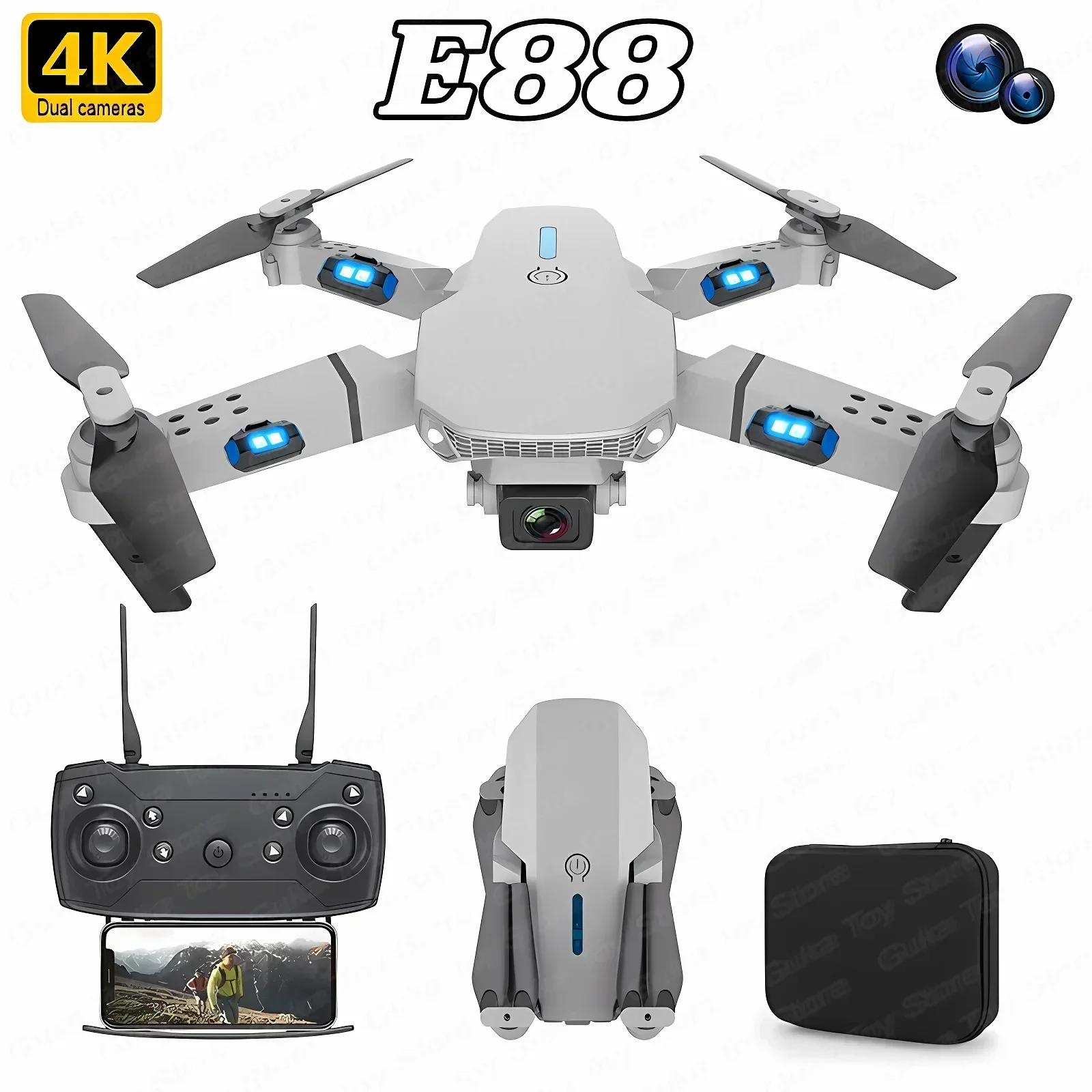 E88 Pro WIFI FPV Drone Wide An - đánh giá và giá Rc Drone E88