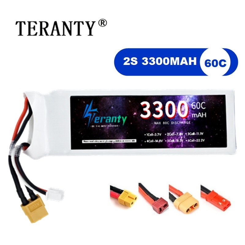 2S 7.4V LiPo Battery 3300mAh 6 - đánh giá và giá Drone Lipo Battery