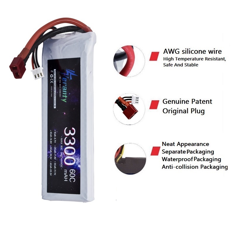 2S 7.4V LiPo Battery 3300mAh 6 - đánh giá và giá Drone Lipo Battery
