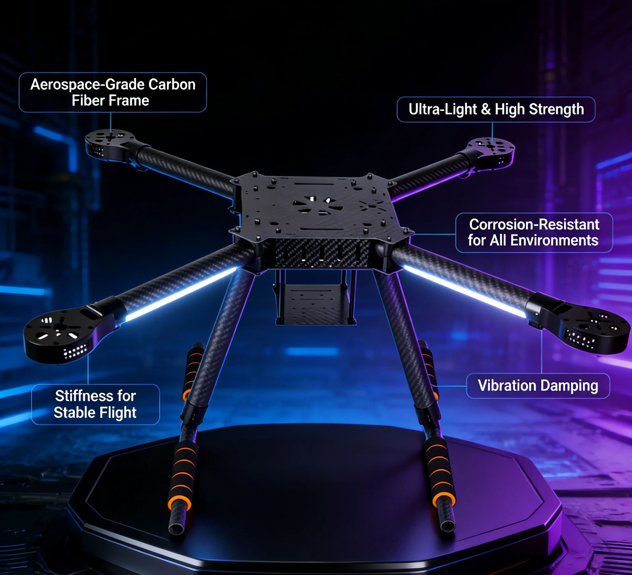 Full Carbon Fiber F550/F680mm  - đánh giá và giá Heavy Lift Drone Frame
