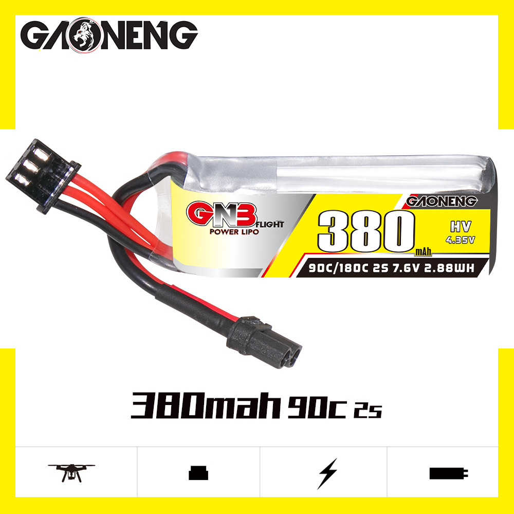GNB 2S 7.6V 380mAh 90C/180C Li - đánh giá và giá Drone Carrera Rc