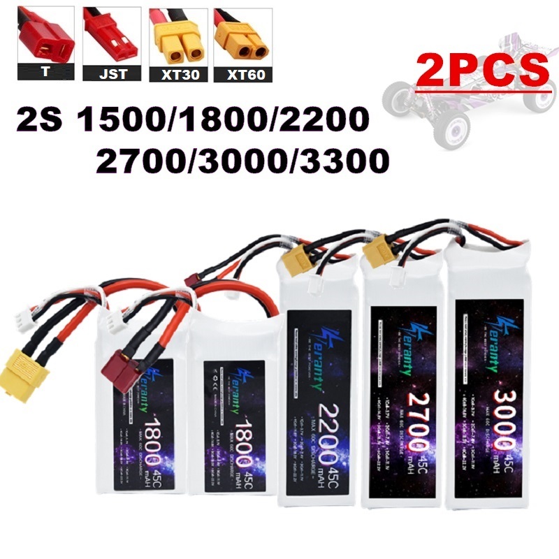2PCS 7.4V Lipo 2S Battery 1500 - đánh giá và giá Drone Carrera Rc