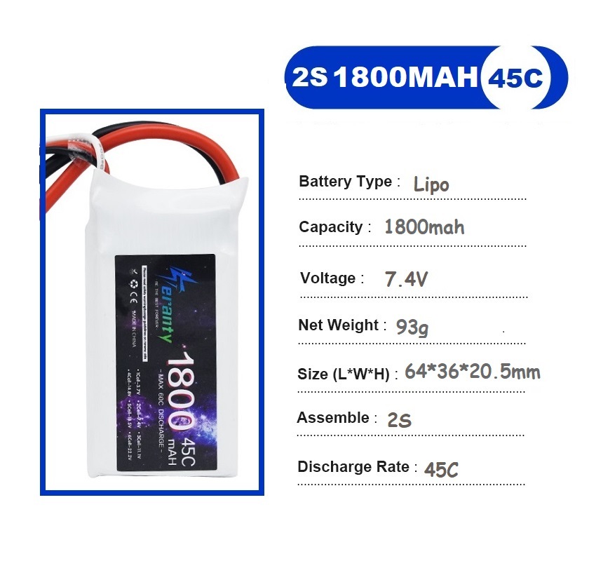 2PCS 7.4V Lipo 2S Battery 1500 - đánh giá và giá Drone Carrera Rc