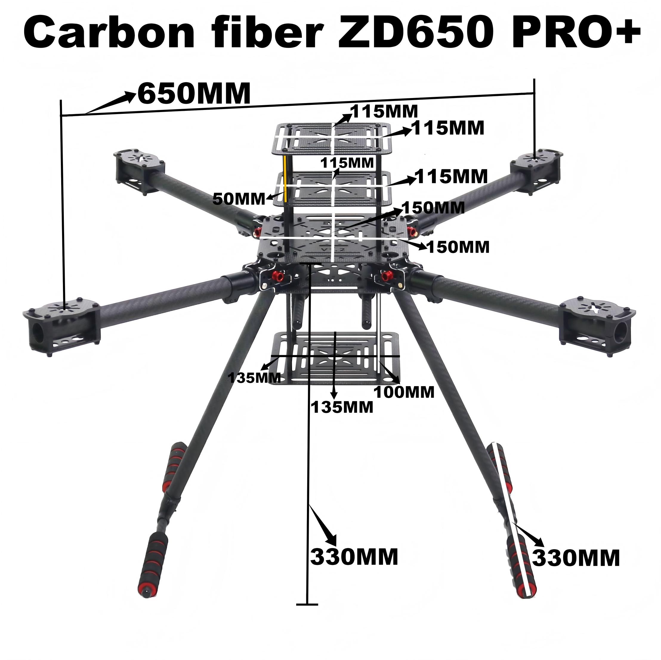 RCtoSky ZD650 PRO+ 650mm Ardup - đánh giá và giá Heavy Lift Drone Frame