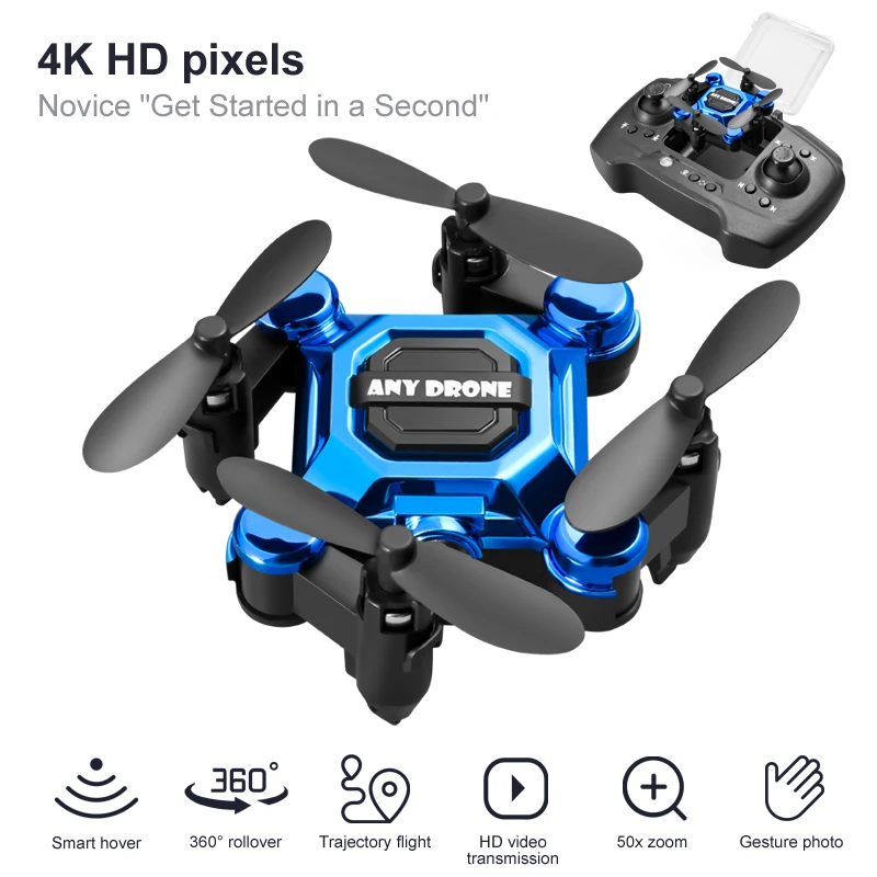 4K Camera HD RC Drone Fold Rem - đánh giá và giá Drone Smart Rc
