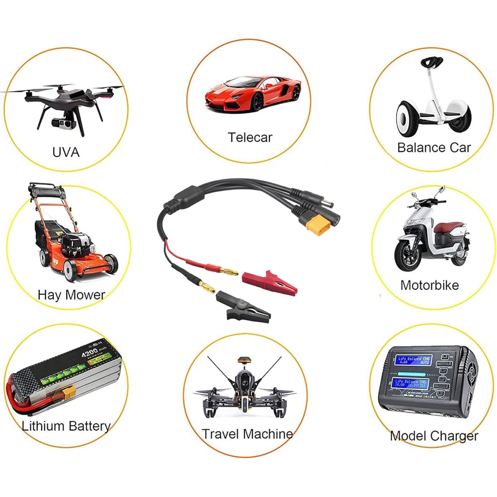 5-in-1 XT60 to 4mm Banana Plug - đánh giá và giá Drone Smart Rc